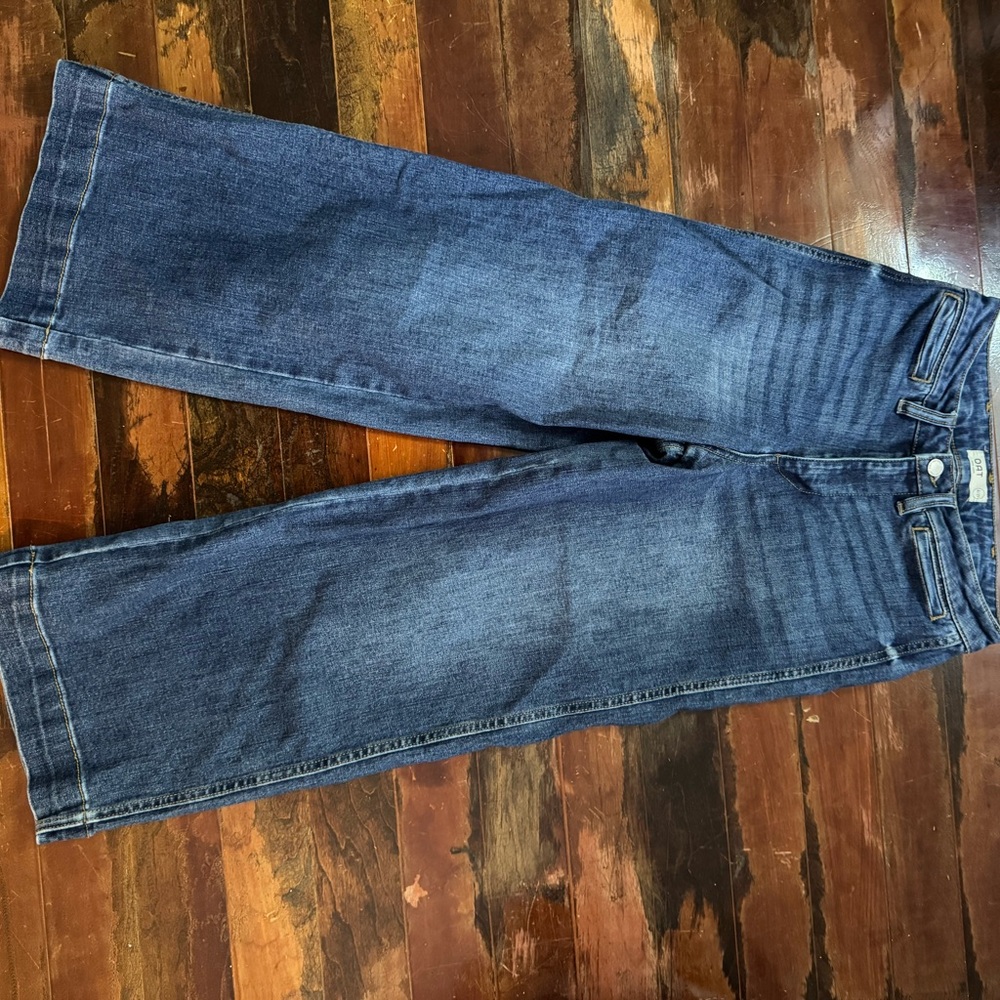 Oat New York Blue Flare Wide Leg Jeans